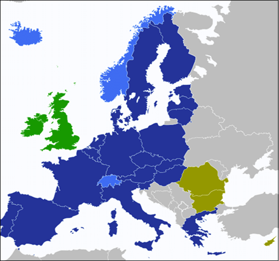 Mapa Schengen